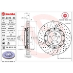 Brembo Prime Line Floating Vented Brake Disc - Drilled & Slotted (09.9313.33) Fits: Mercedes