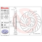 Brembo Prime Line UV Coated Vented Brake Disc - Drilled (09.A960.21) Fits: Mercedes