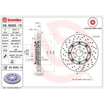 Brembo Prime Line Floating Vented Brake Disc - Drilled (09.B085.13) Fits: Fiat