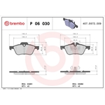 BREMBO Brake Pad Set (P06030) Fits: Mini Front Axle
