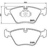 BREMBO Brake Pad Set (P06042) Fits: BMW Front Axle