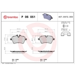 BREMBO Brake Pad Set (P06051) Fits: Mini Front Axle