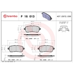 BREMBO Brake Pad Set (P16013) Front Axle