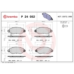BREMBO Brake Pad Set (P24052) Fits: Ford Front Axle