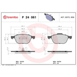 BREMBO Brake Pad Set (P24061) Front Axle