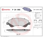 BREMBO Brake Pad Set (P24065) Fits: Ford Front Axle