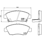BREMBO Brake Pad Set (P28024) Front Axle