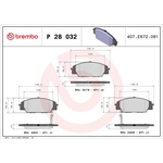 BREMBO Brake Pad Set (P28032) Front Axle