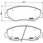 BREMBO Brake Pad Set (P28035) Front Axle