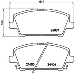 BREMBO Brake Pad Set (P28037) Fits: Honda Front Axle