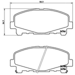 BREMBO Brake Pad Set (P28043) Fits: Honda Front Axle
