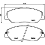 BREMBO Brake Pad Set (P30036) Front Axle