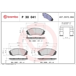 BREMBO Brake Pad Set (P30041) Front Axle