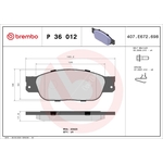 BREMBO Brake Pad Set (P36012) Front Axle