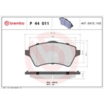 BREMBO Brake Pad Set (P44011) Fits: Land Rover Front Axle