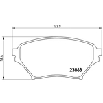 BREMBO Brake Pad Set (P49029) Front Axle