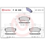 BREMBO Brake Pad Set (P49039) Front Axle