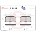 BREMBO Brake Pad Set (P50053) Fits: Mercedes Front Axle