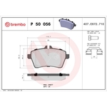 BREMBO Brake Pad Set (P50056) Fits: Mercedes Front Axle