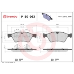 BREMBO Brake Pad Set (P50063) Fits: Mercedes Front Axle