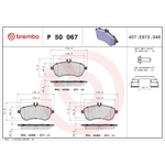 BREMBO Brake Pad Set (P50067) Fits: Mercedes Front Axle