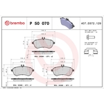 BREMBO Brake Pad Set (P50070) Fits: Mercedes Front Axle