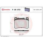 BREMBO Brake Pad Set (P50073) Fits: Mercedes Front Axle
