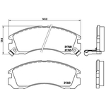 BREMBO Brake Pad Set (P54017) Front Axle