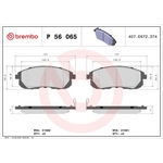 BREMBO Brake Pad Set (P56065) Front Axle