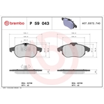 BREMBO Brake Pad Set (P59043) Front Axle