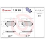 BREMBO Brake Pad Set (P59050) Front Axle