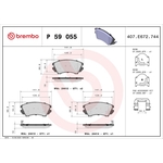BREMBO Brake Pad Set (P59055) Front Axle