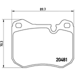 BREMBO Brake Pad Set (P65002) Fits: Porsche Front Axle