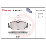 BREMBO Brake Pad Set (P68027) Fits: Renault Front Axle