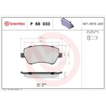 BREMBO Brake Pad Set (P68033) Front Axle