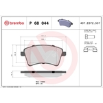 BREMBO Brake Pad Set (P68044) Front Axle
