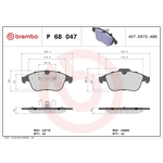 BREMBO Brake Pad Set (P68047) Front Axle
