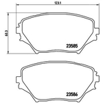BREMBO Brake Pad Set (P83055) Fits: Toyota Front Axle