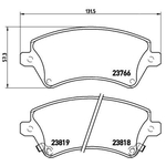 BREMBO Brake Pad Set (P83064) Fits: Toyota Front Axle
