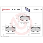 BREMBO Brake Pad Set (P83066) Front Axle