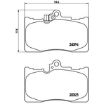 BREMBO Brake Pad Set (P83072) Front Axle