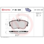 BREMBO Brake Pad Set (P85029) Front Axle