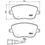 BREMBO Brake Pad Set (P85077) Front Axle