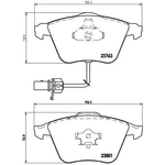 BREMBO Brake Pad Set (P85084) Front Axle