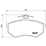 BREMBO Brake Pad Set (P85092) Front Axle