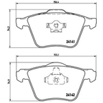 BREMBO Brake Pad Set (P86018) Fits: Volvo Front Axle