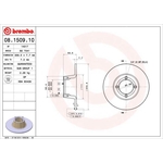 Brembo Prime Line Solid Brake Disc (08.1509.10) Front Axle