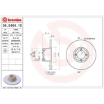 Brembo Prime Line Solid Brake Disc (08.5464.10) Front Axle