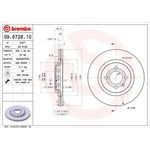 Brembo Prime Line Vented Brake Disc (09.6728.10) Front Axle