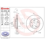 Brembo Prime Line Vented Brake Disc (09.6752.20) Fits: Honda Front Axle